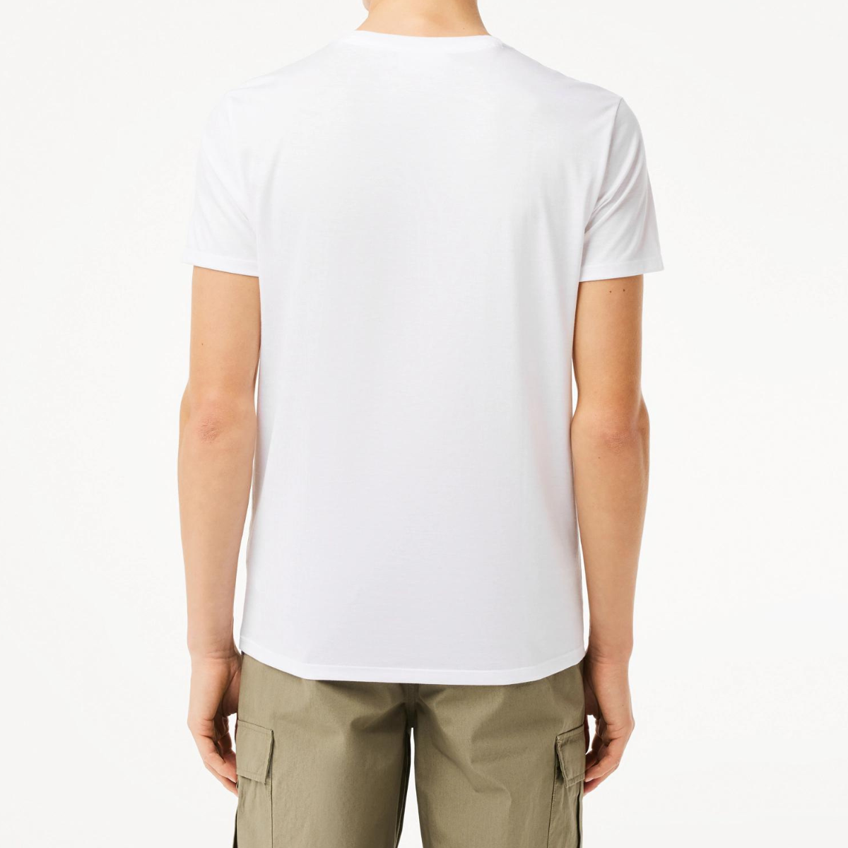 Lacoste T-Shirt in Jersey di Cotone Uomo Bianco