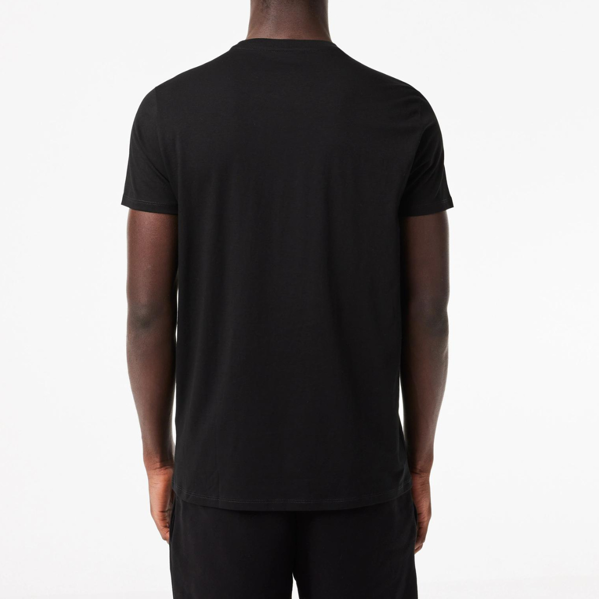 Lacoste T-Shirt in Jersey di Cotone Uomo Nero