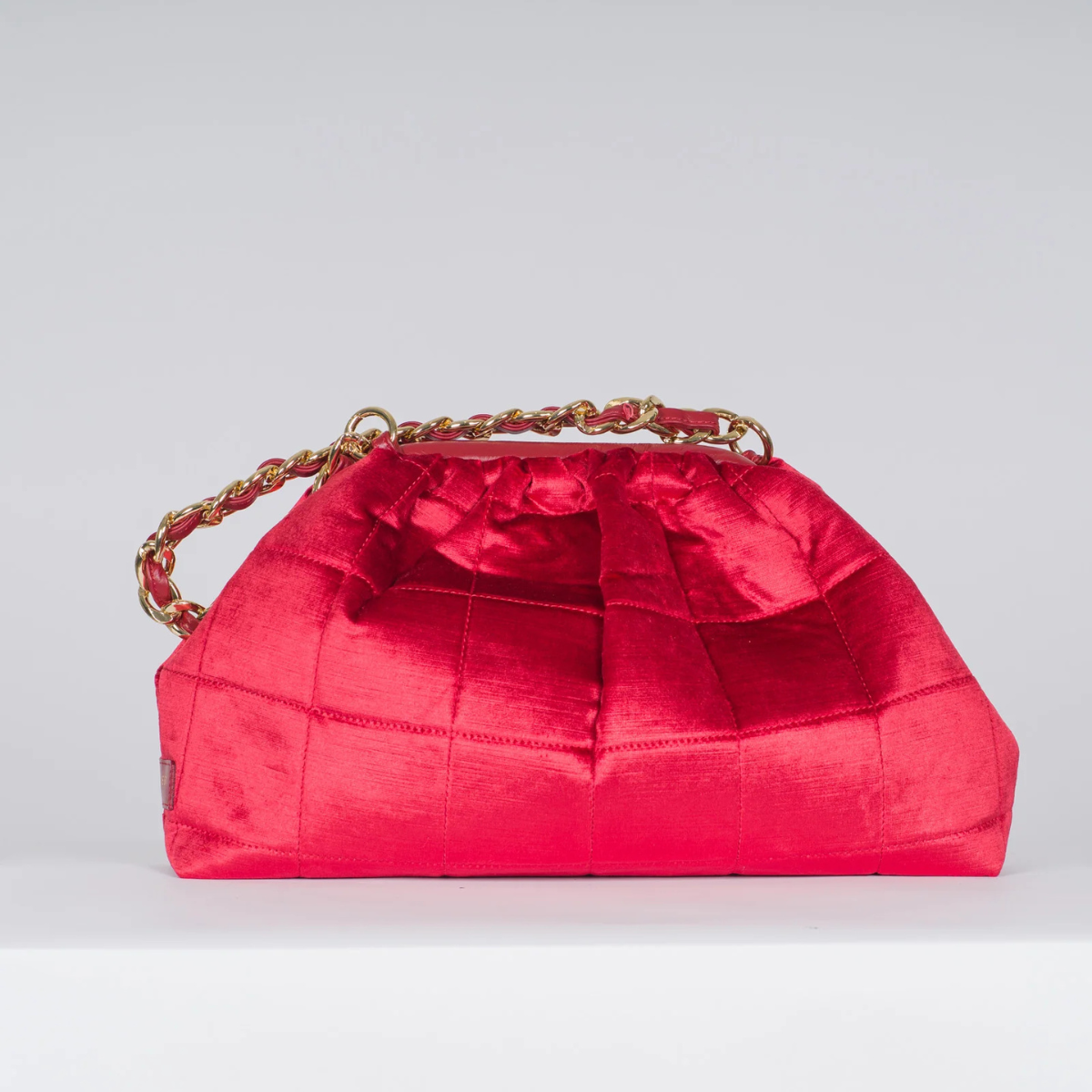 Avenue 67 Borsa Clutch in Velluto Puffy Velvet Donna Bordeaux
