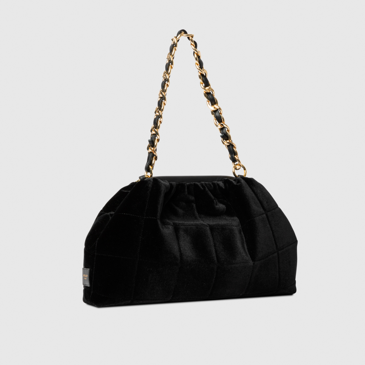 Avenue 67 Borsa Clutch in Velluto Puffy Velvet Donna Nero
