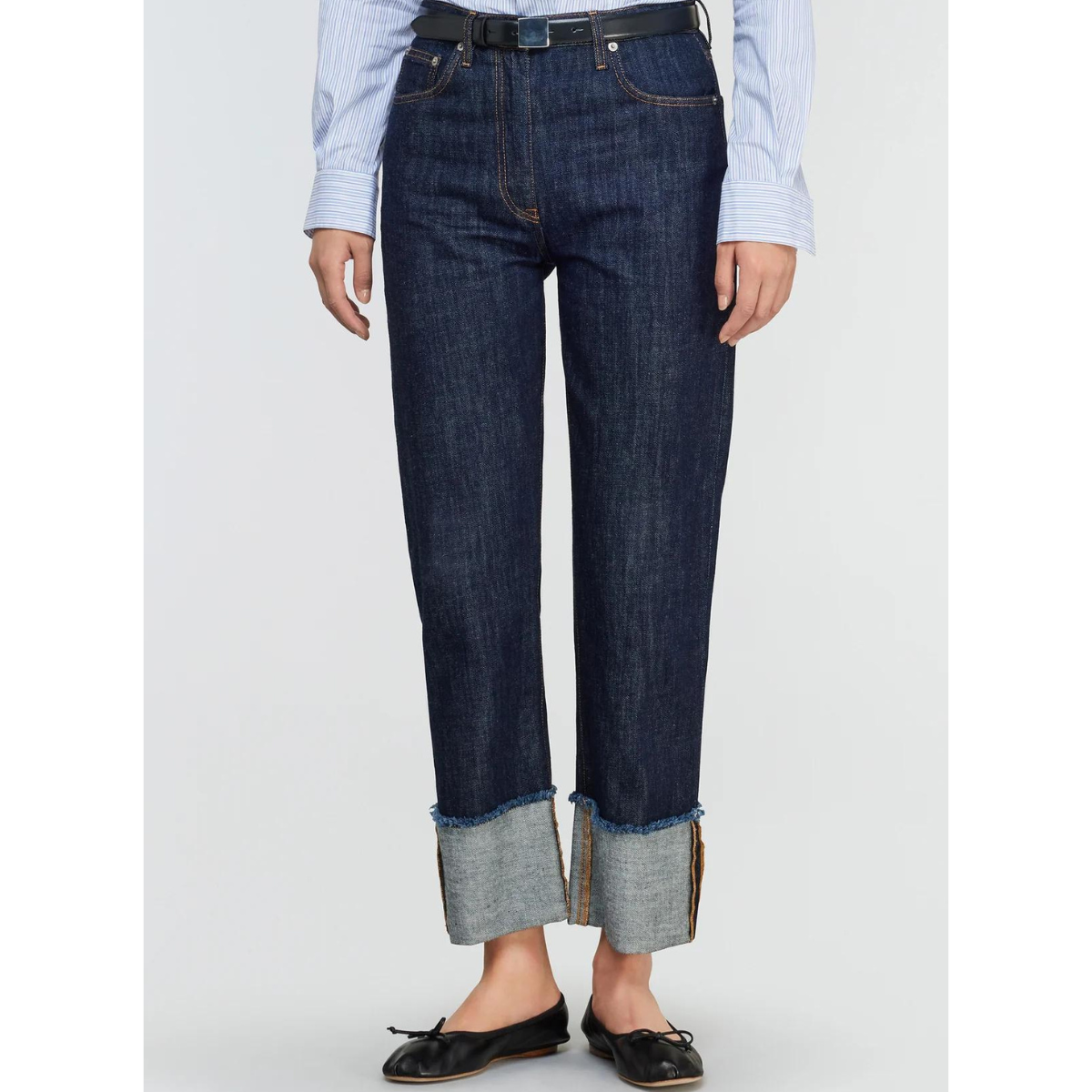 Semicouture Pantalone in Cotone Donna Philomene Dark Denim