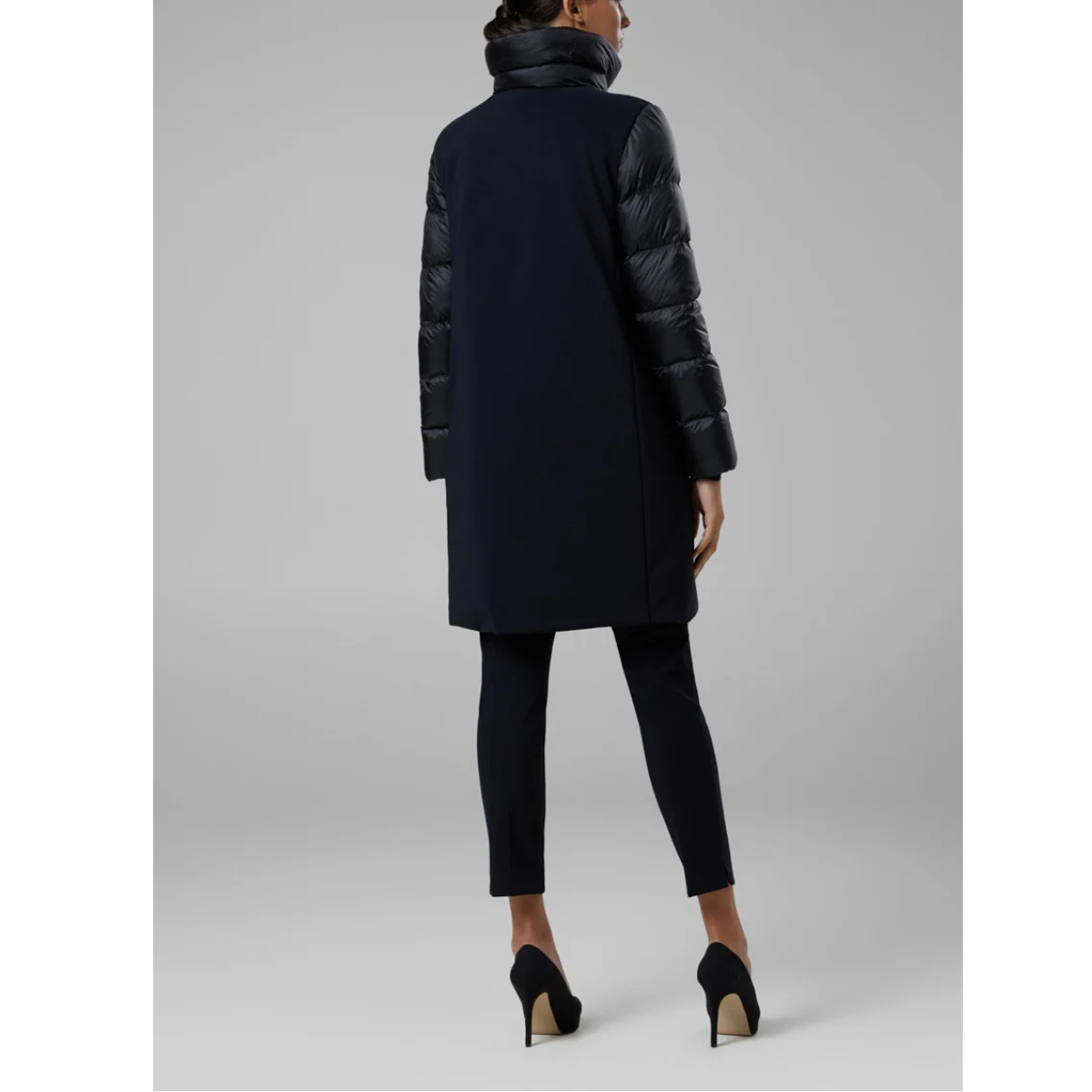 RRD Piumino Lungo Donna Winter Hybrid Coat Lady Nero