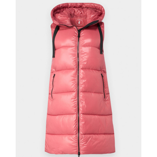 Save The Duck Gilet con Cappuccio Donna Iria Rosa