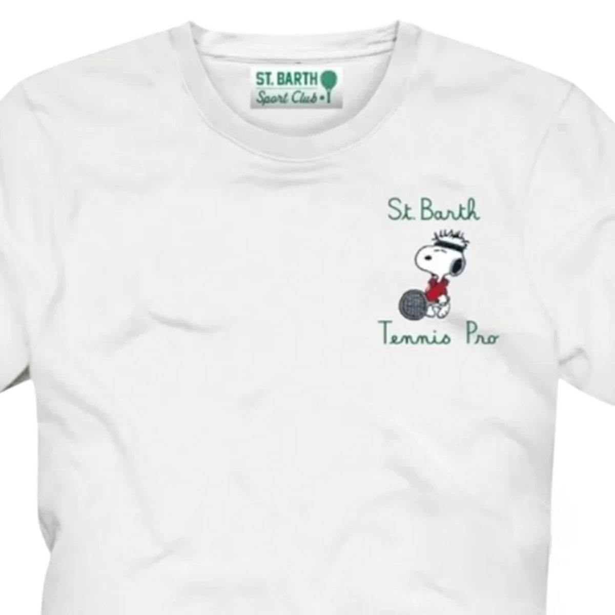 Mc2 Saint Barth T-Shirt in Cotone Uomo Snoopy Pro Bianco