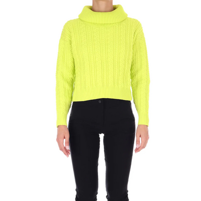 RRD Maglia a Collo Alto Donna Amos Fish Turtleneck Wom Knit Giallo Fluo