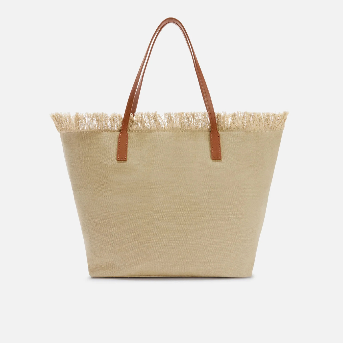 Mc2 Saint Barth Borsa in Canvas City Regular con Frange Beige
