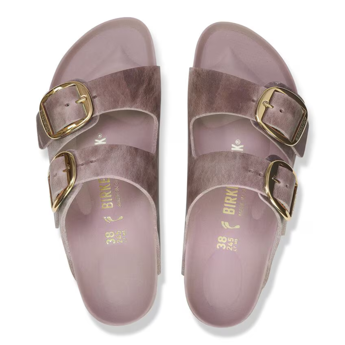 Birkenstock Sandalo in Pelle Oleata Arizona Big Buckle Donna Lavander