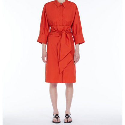 'S Max Mara Abito Chemisier in Cotone Tabata Donna Arancio