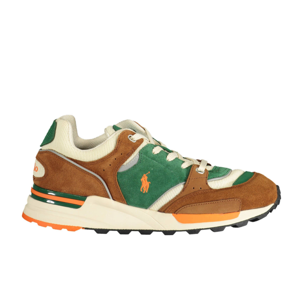 Polo Ralph Lauren Sneakers in Pelle Scamosciata Uomo Marrone