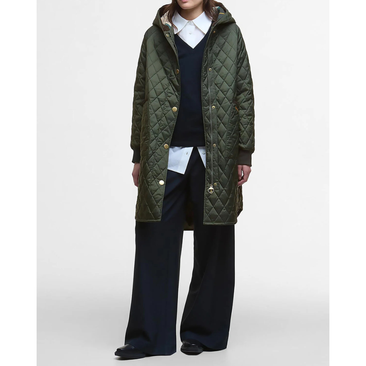 Barbour Giacca Trapuntata Hilary Quilted Donna Verde Oliva