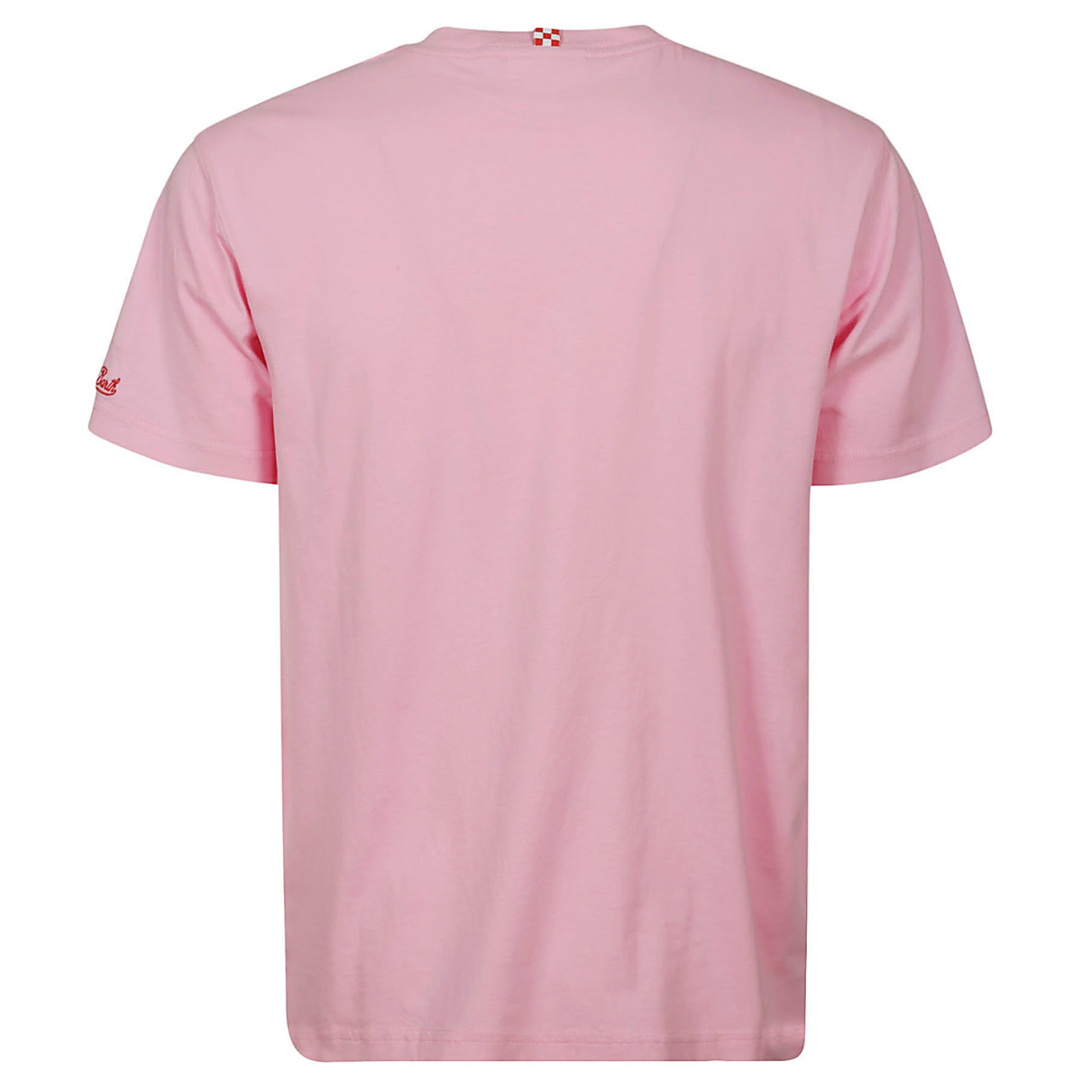 Mc2 Saint Barth T-Shirt Man in Cotone con Ricamo Uomo Moscow Rosa