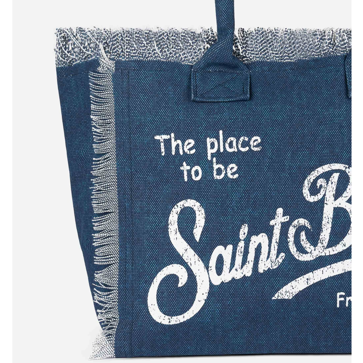 Mc2 Saint Barth Borsa a Spalla in Canvas di Cotone Vanity Donna Indigo