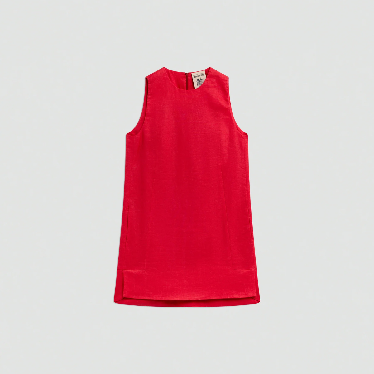 Semicouture Abito in Lino Donna Sheena Fuoco