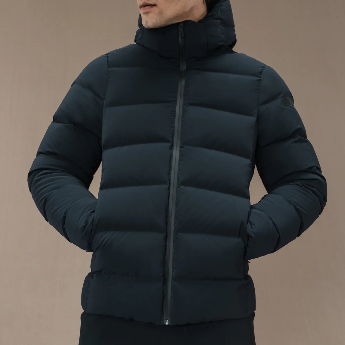 RRD Piumino Corto Uomo Winter Tubic 10 Deta Hood Jkt Blu Scuro