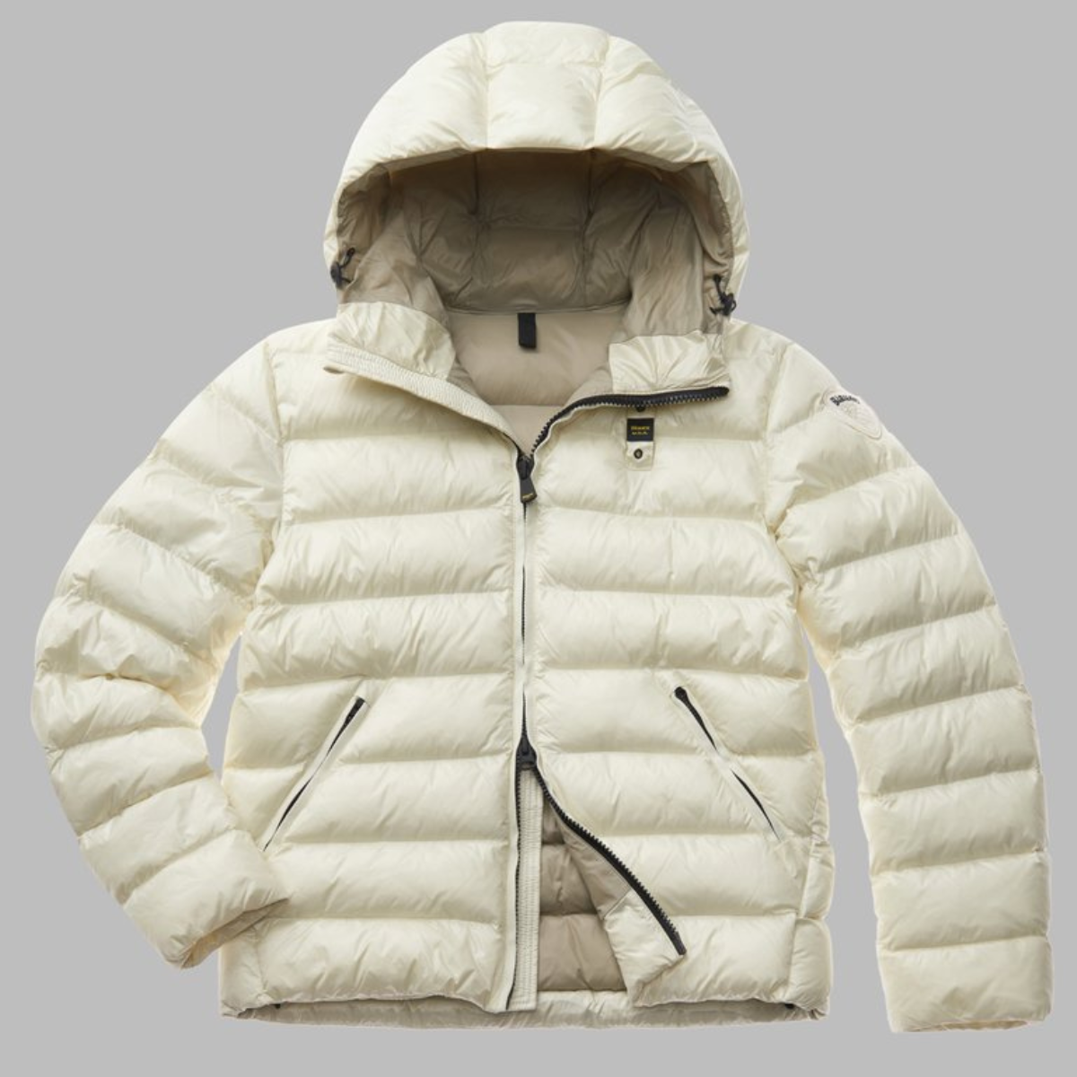 Blauer Giubbetto in Nylon Eco Uomo Adams Bianco e Beige