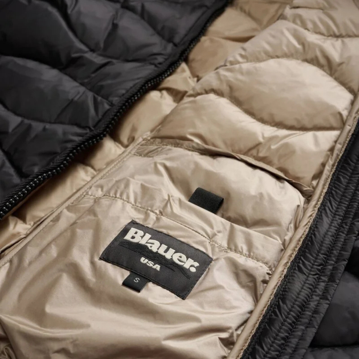 Blauer Piumino con Bordi in Pelliccia Aldie Donna Nero
