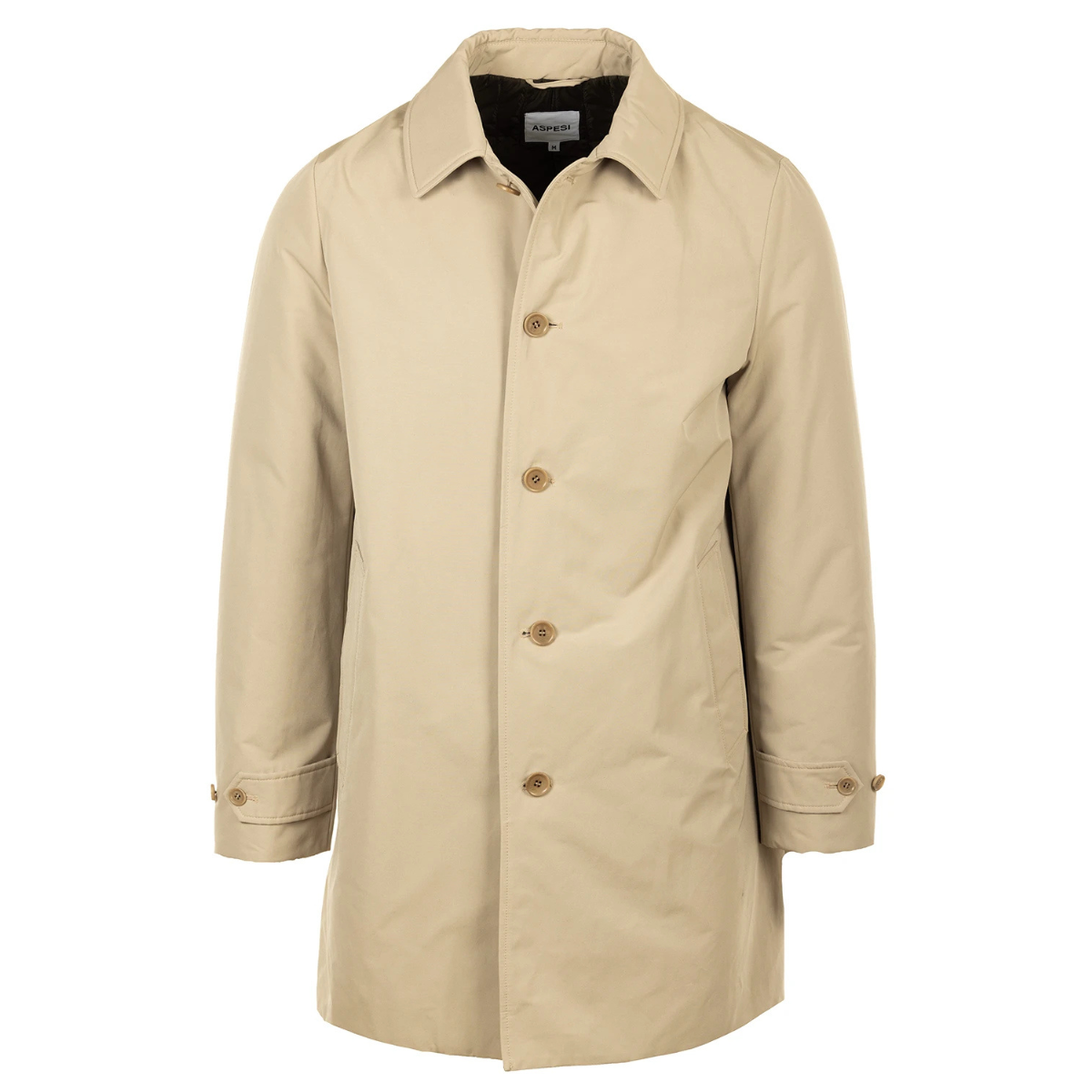 Aspesi Impermeabile Monopetto Vodka Uomo Beige