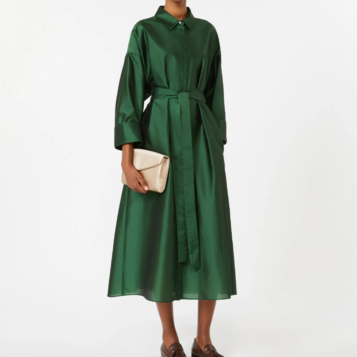 Max Mara Abito in Organza SMMAnna Donna Verde