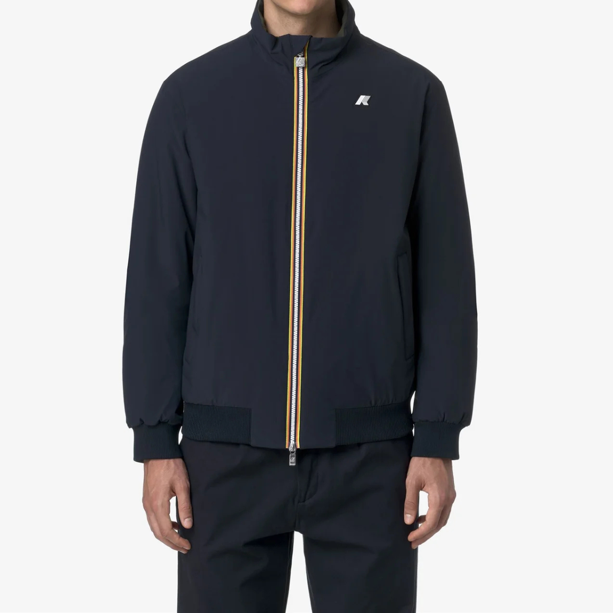 K-Way Giacca Reversibile Impermeabile Arsene ST Warm Double Blue Depth-Green Blackish