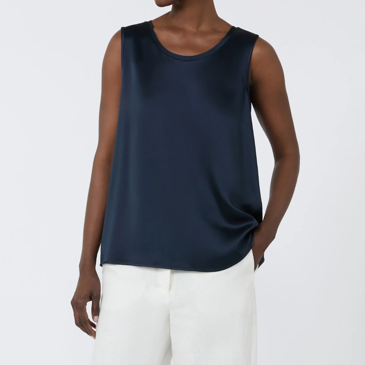 Max Mara Top in Raso SMMEstri Donna Blu Notte