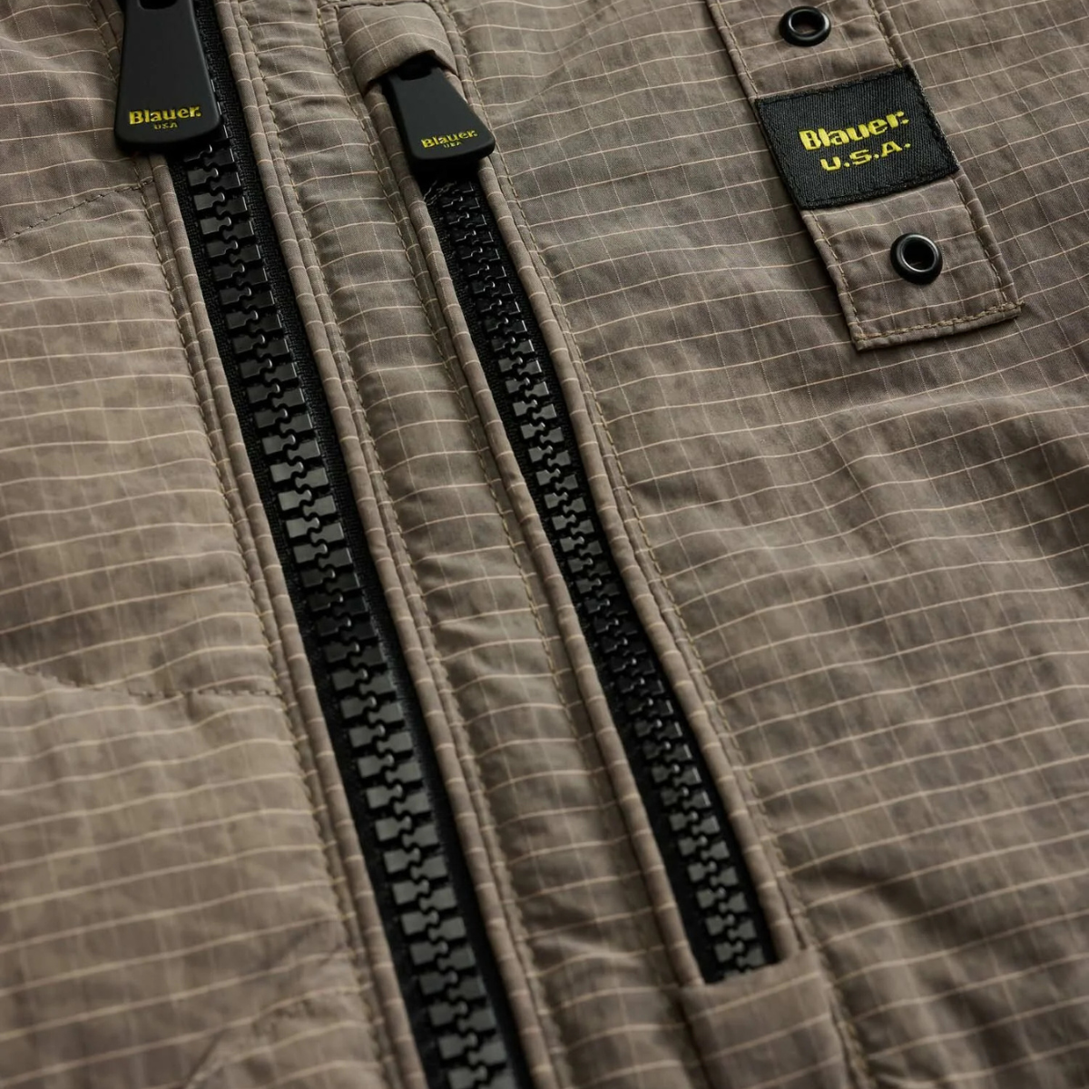 Blauer Piumino Wax Trapuntato ad onde Uomo Antracite