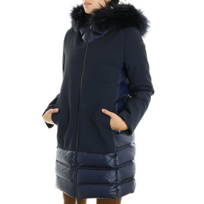 RRD Giubbotto Donna Winter Hybrid Parka Lady Fur Blu Notte