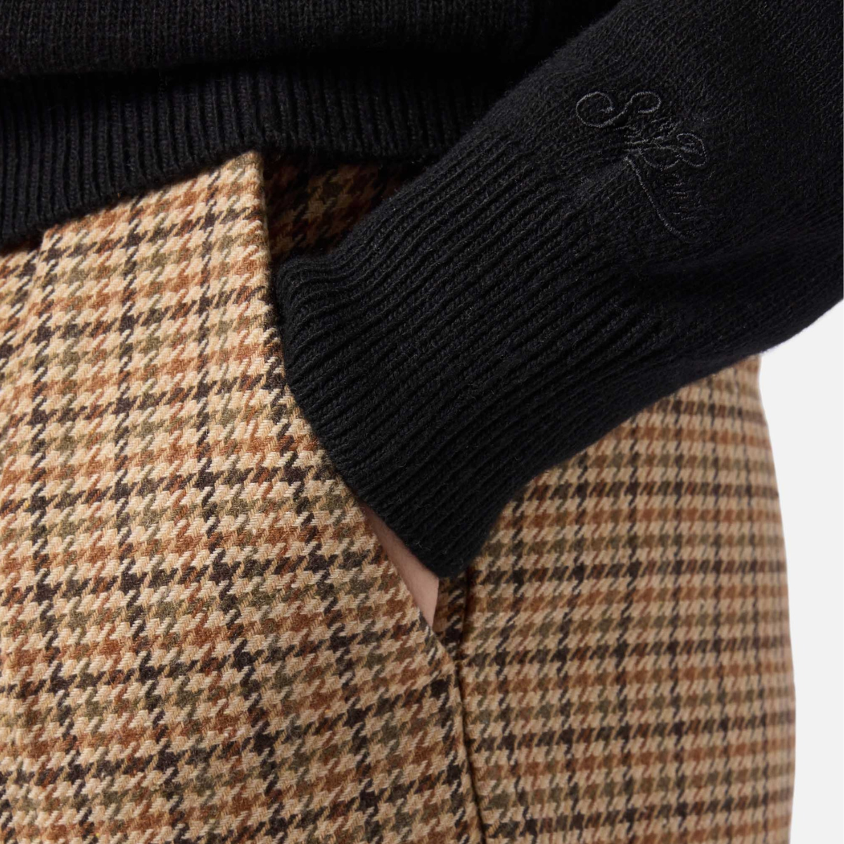 Mc2 Saint Barth Maglione New Queen in Misto Cashmere Vacanze di Natale Donna Nero