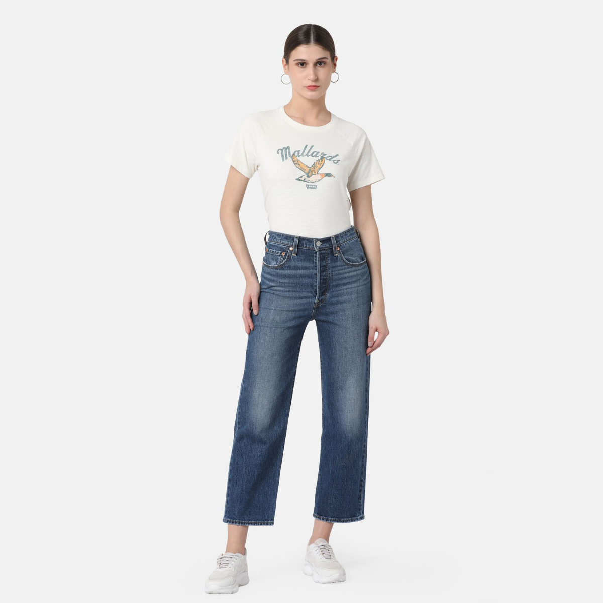 Levi's Jeans Ribcage Straight Ankle Donna Blu