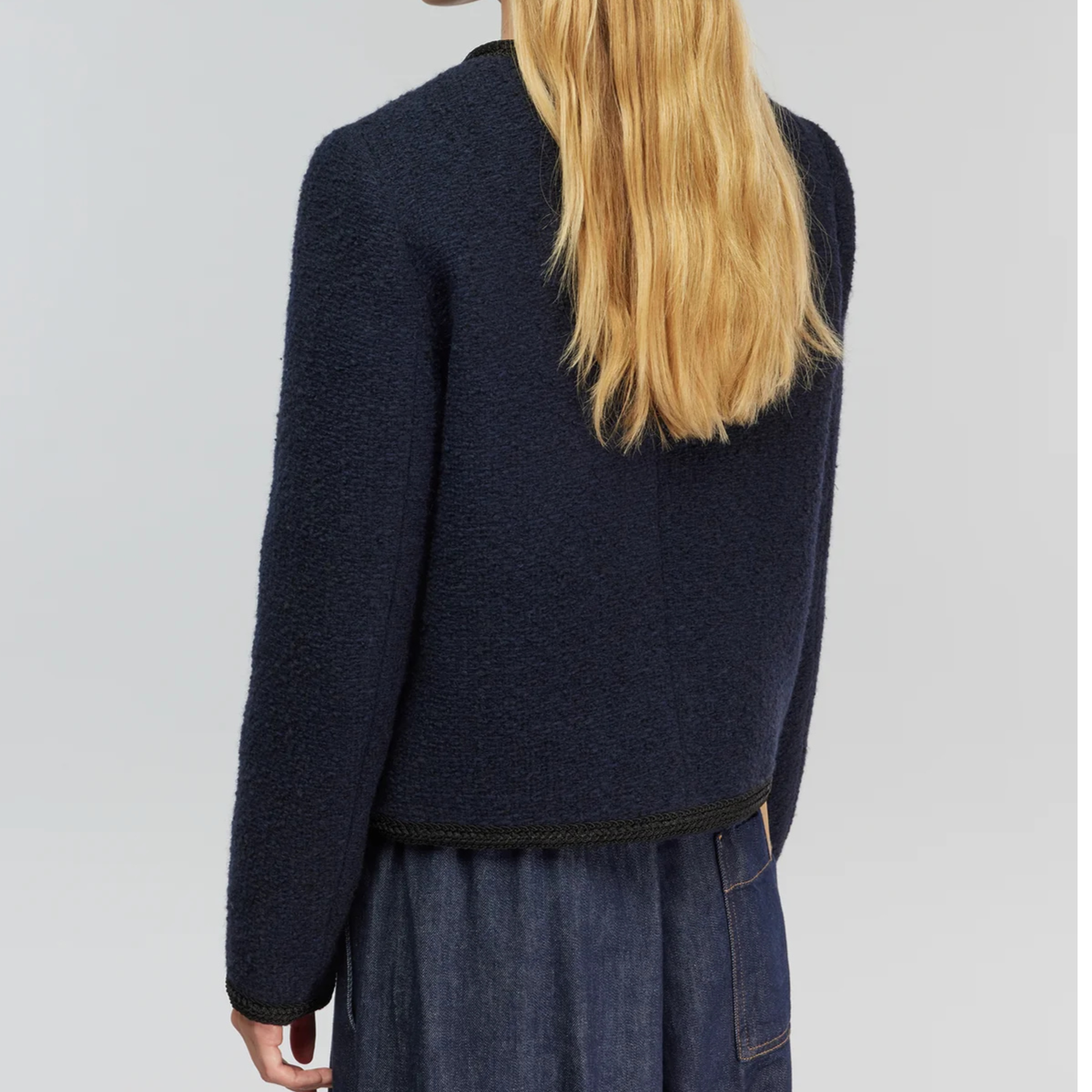 Semicouture Giacca in Tweed di Misto Lana Ricarda Donna Midnight