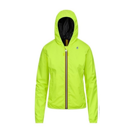 K-Way Giacca in Tessuto Tecnico Lily Plus Reversibile Fluo Giallo