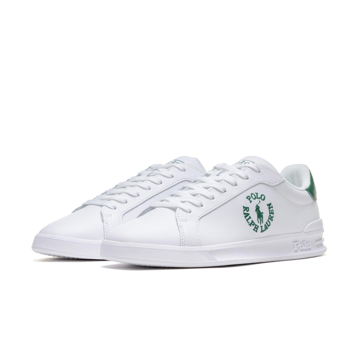 Polo Ralph Lauren Sneaker in Pelle Uomo Bianco e Verde