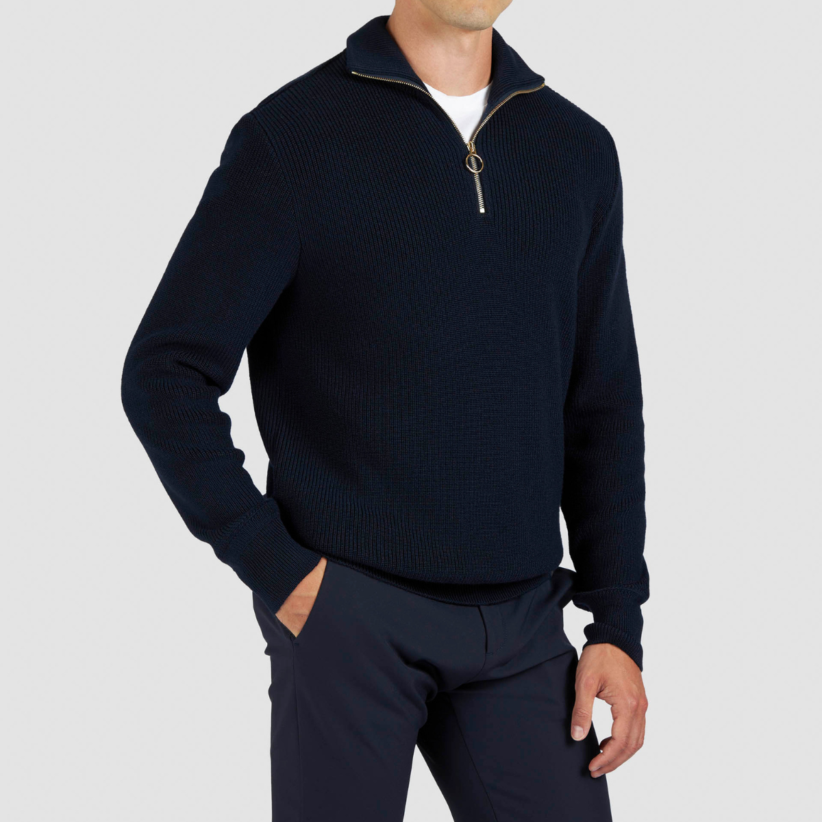 Paul & Shark Maglia in Lana con Mezza Zip Uomo Blu