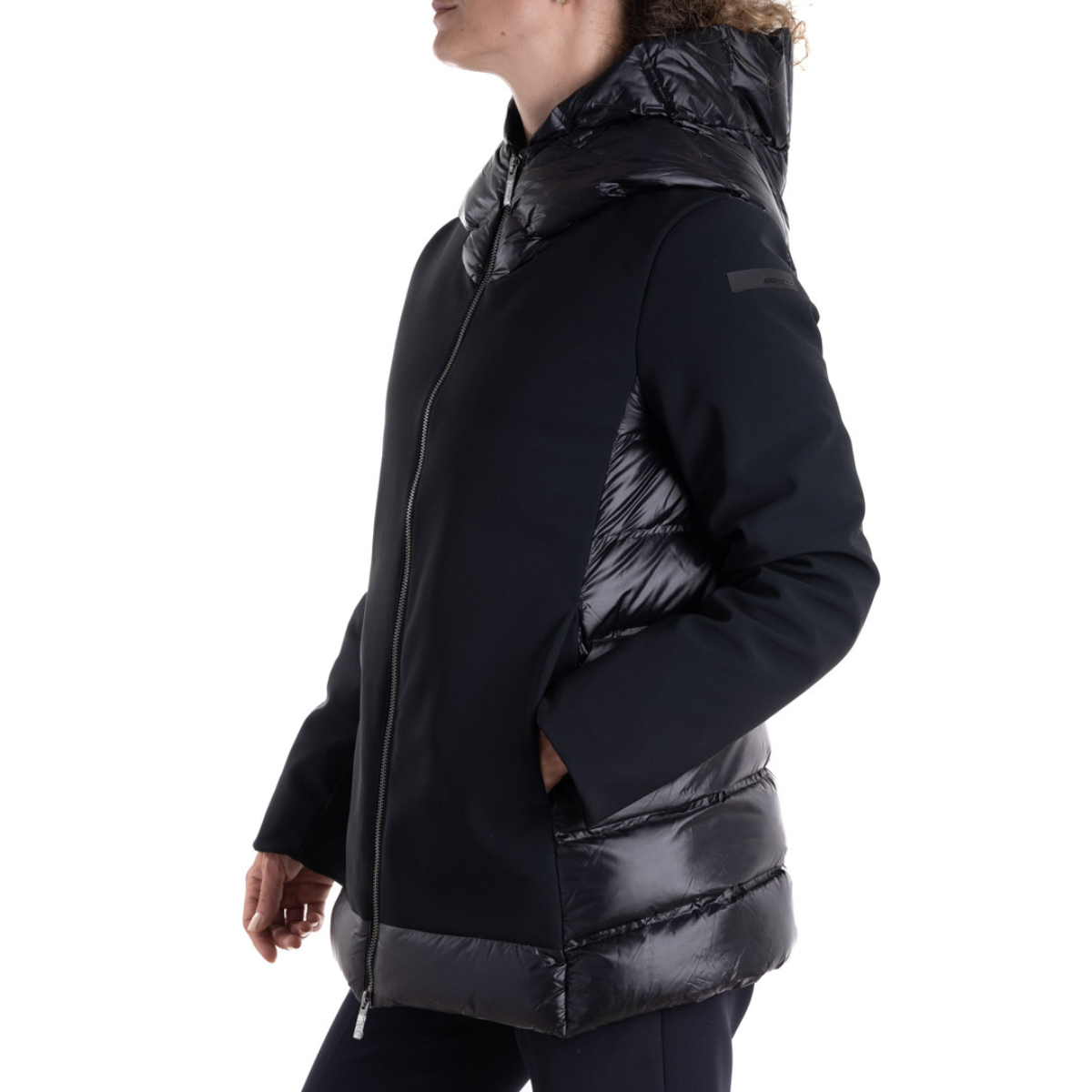 RRD Piumino Corto Donna Winter Hybrid Zar Lady Nero