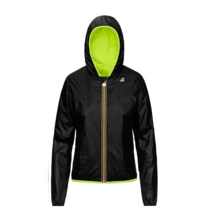 K-Way Giacca in Tessuto Tecnico Lily Plus Reversibile Fluo Giallo