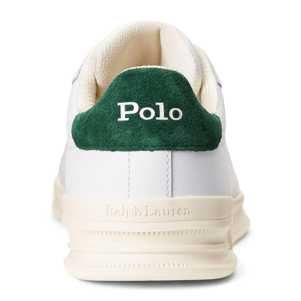 Polo Ralph Lauren Sneakers in Pelle Uomo Heritage Bianco e Verde