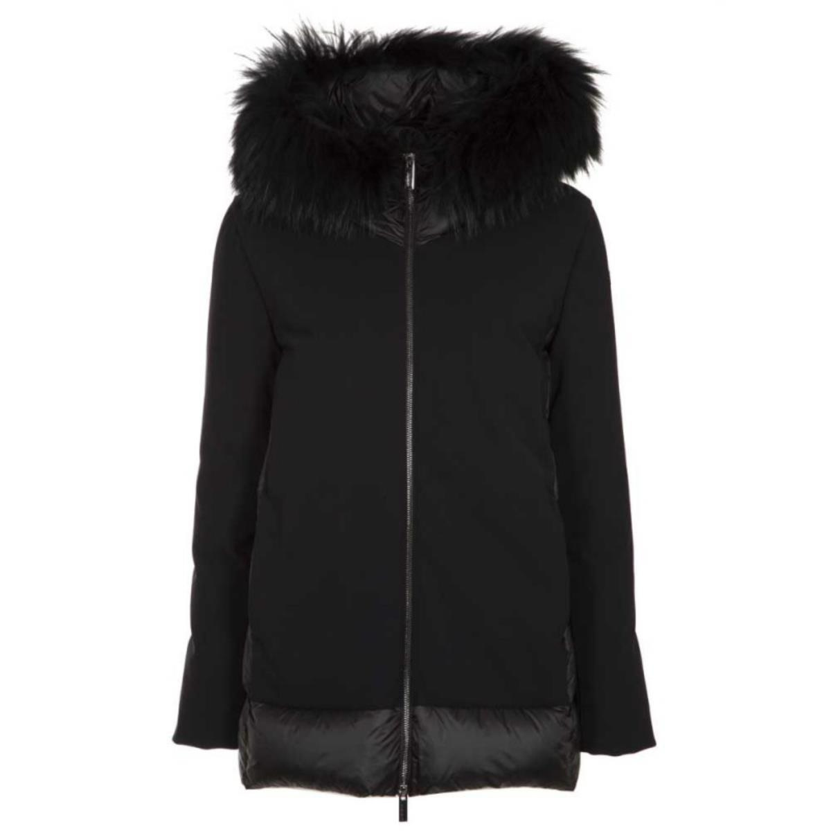 RRD Piumino Corto Donna Winter Hybrid Zar Lady Fur Nero