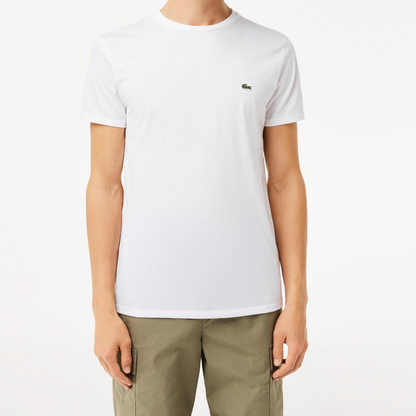 Lacoste T-Shirt in Jersey di Cotone Uomo Bianco