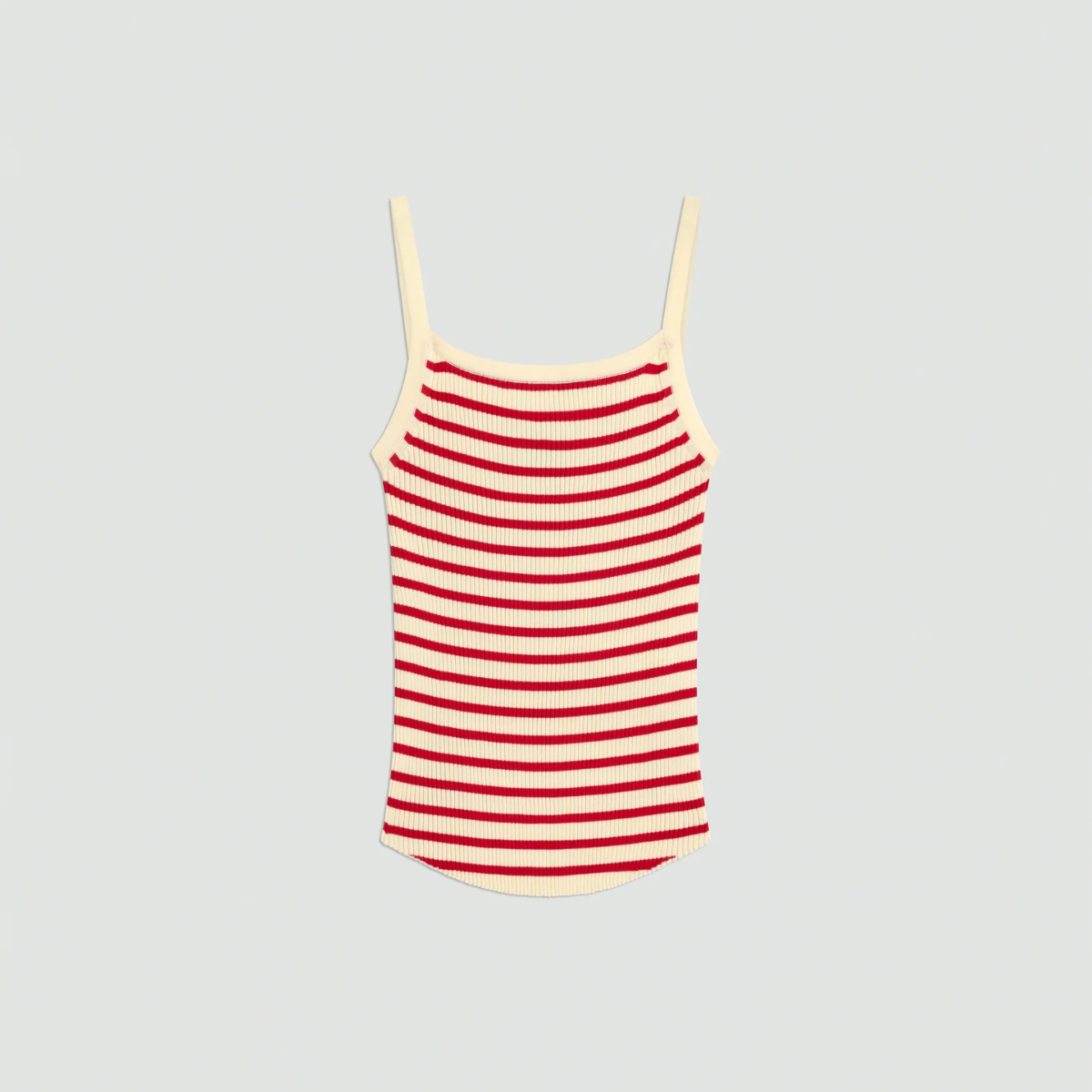 Semicouture Canotta in Cotone a Righe Begonia Donna Lana e Tulipano