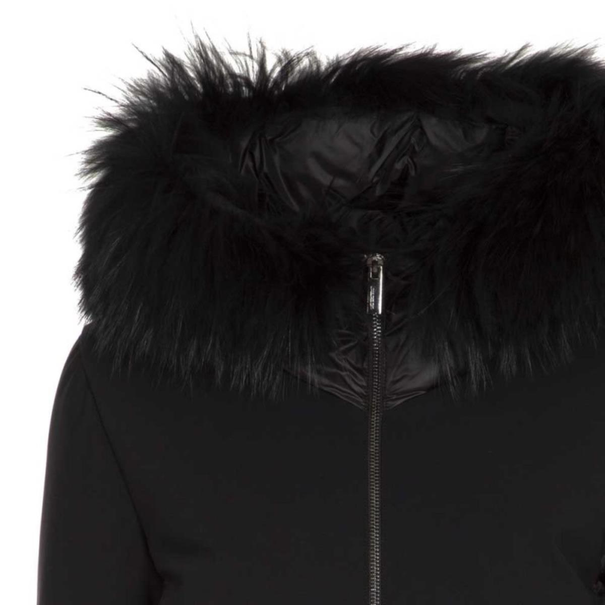 RRD Piumino Corto Donna Winter Hybrid Zar Lady Fur Nero