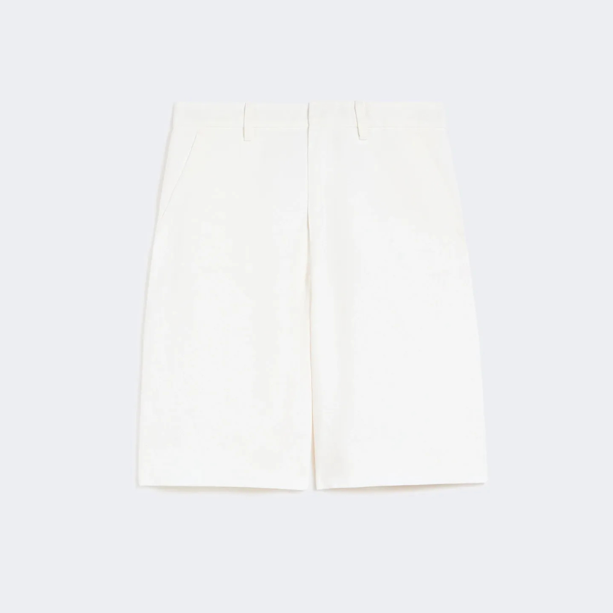 Max Mara Bermuda in Drill di Cotone e Lino SMMSole Donna Bianco