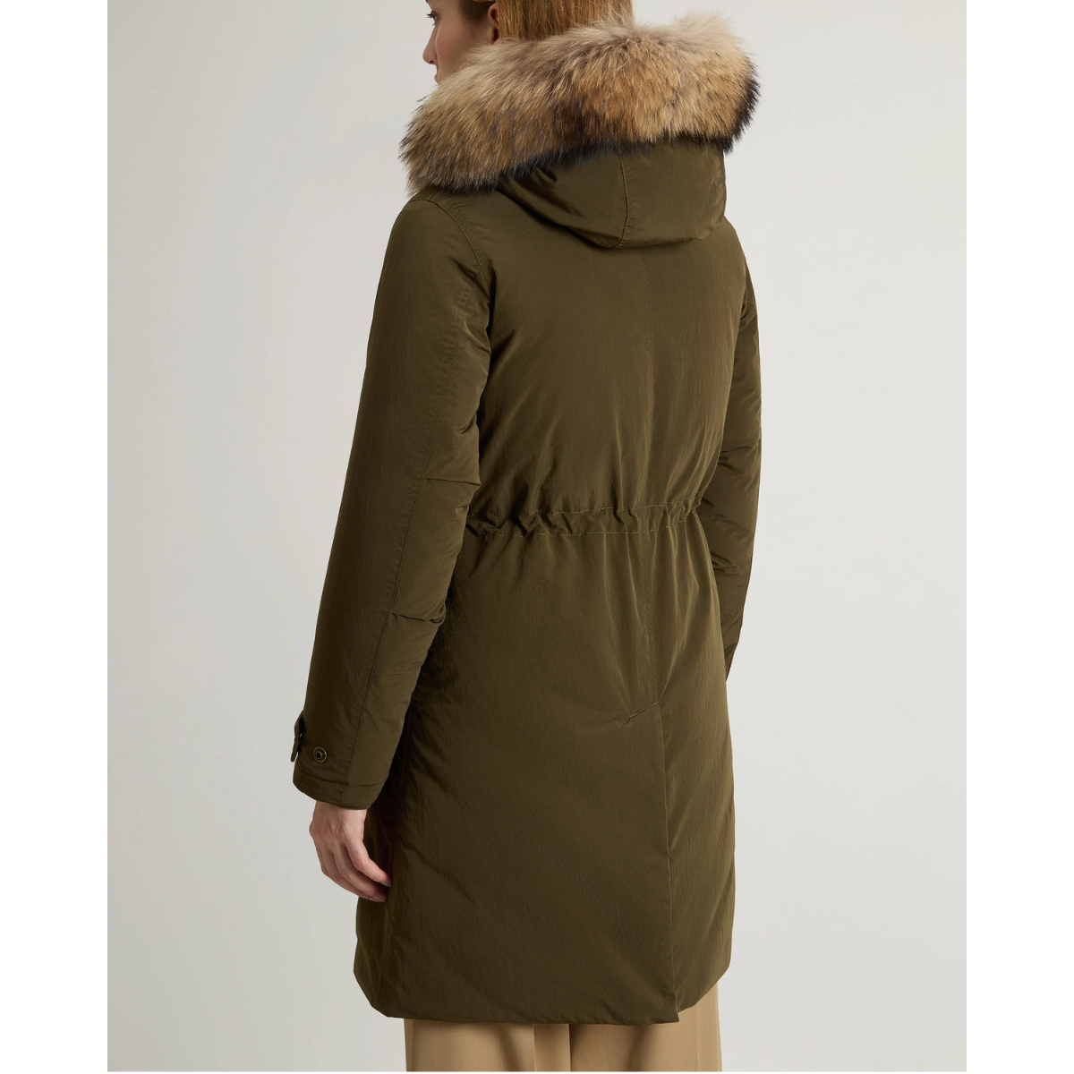 Woolrich Parka Grace Fur Donna Dark Green