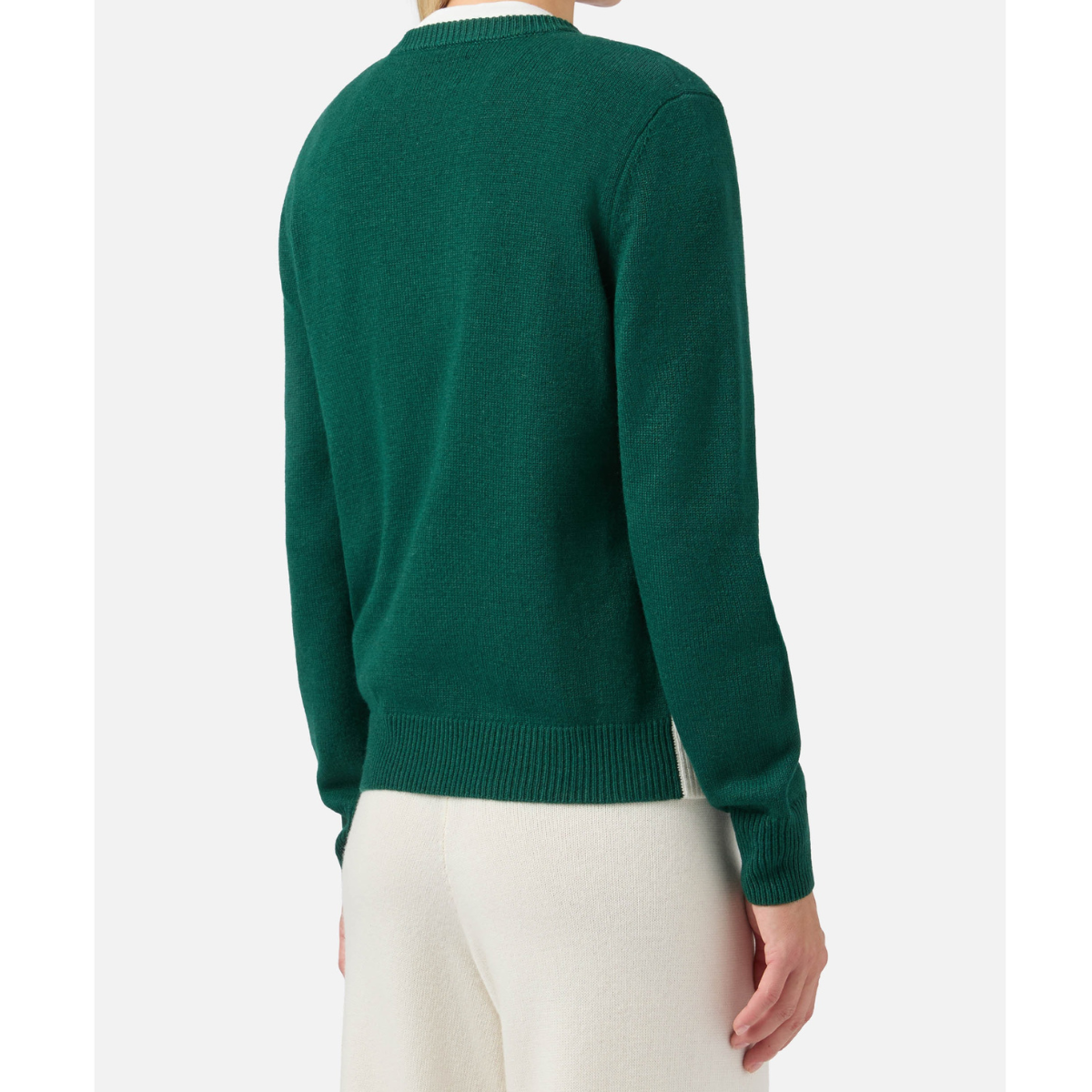 Mc2 Saint Barth Maglione in Misto Cashmere New Queen C Moritz Blondie Verde