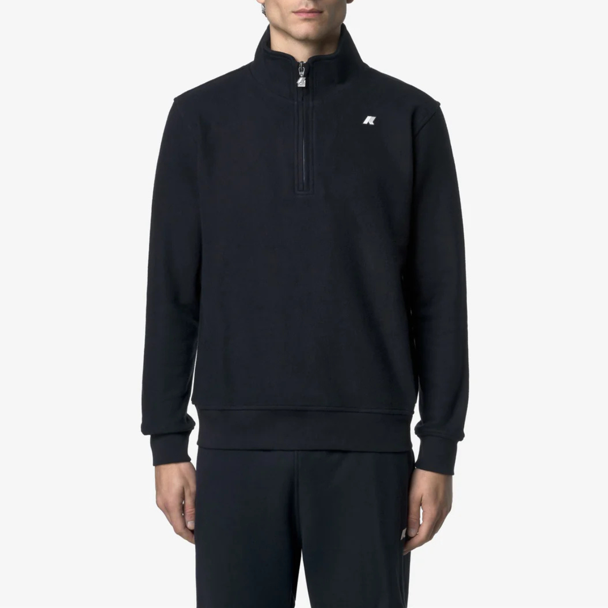 K-Way Felpa in Cotone con Mezza Zip Finnick Heavy Fleece Blue Depth