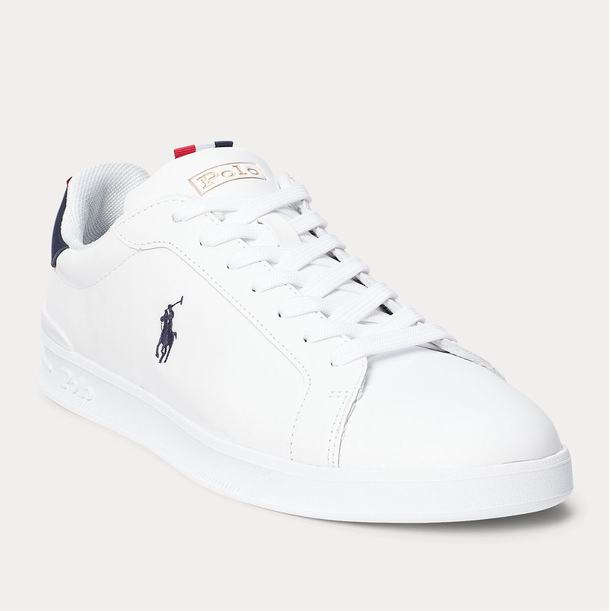 Polo Ralph Lauren Sneakers in Pelle Heritage Court Uomo Bianco/Blu