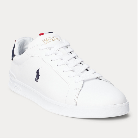 Polo Ralph Lauren Sneakers in Pelle Heritage Court Uomo Bianco/Blu