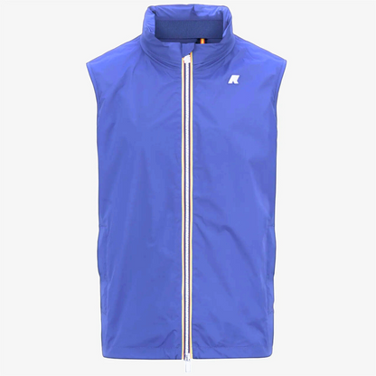 K-Way Gilet in Nylon e Cotone Uomo Valen Nylon Jersey Blue Smoked