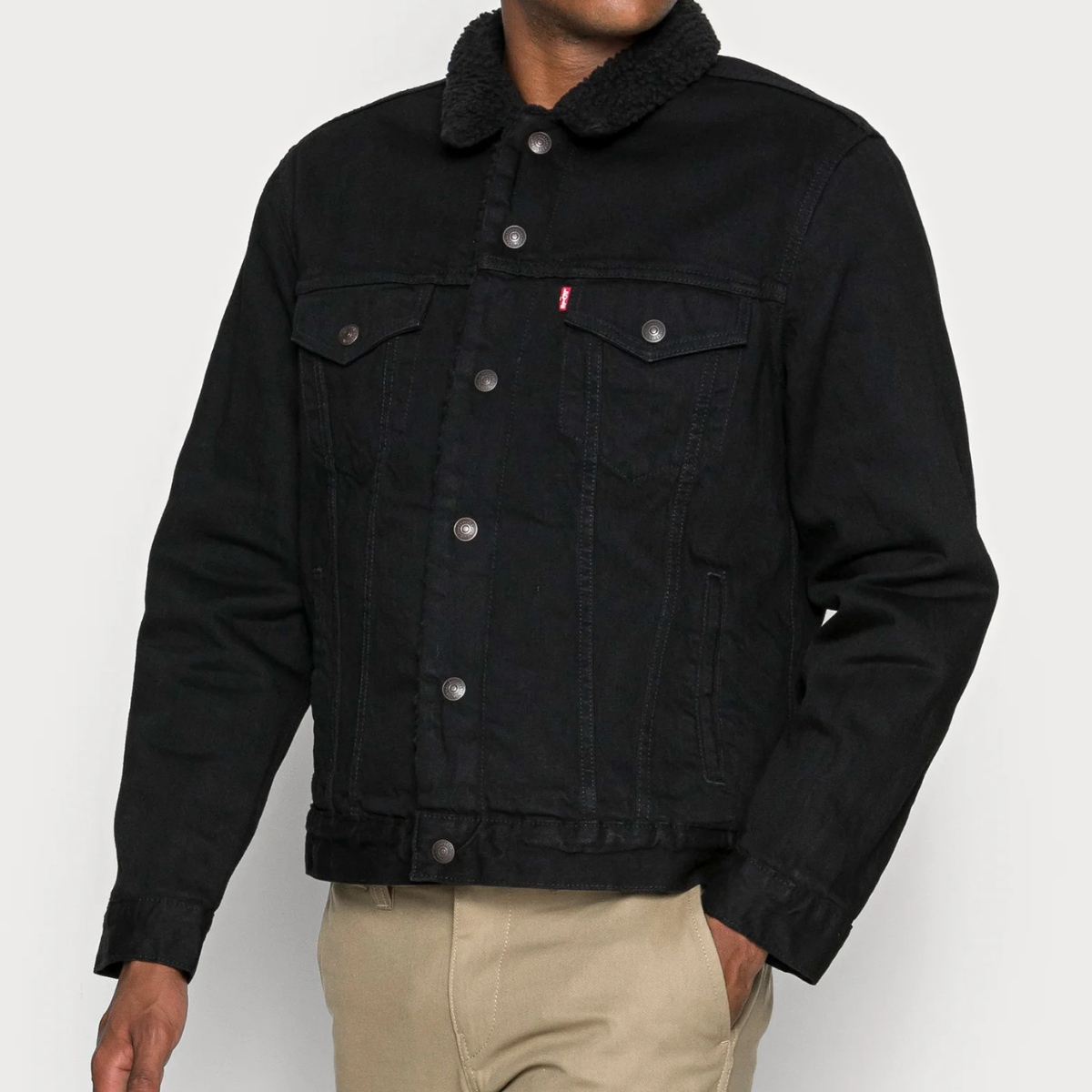 Levi's Giacca in Sherpa Uomo Trucker Nero