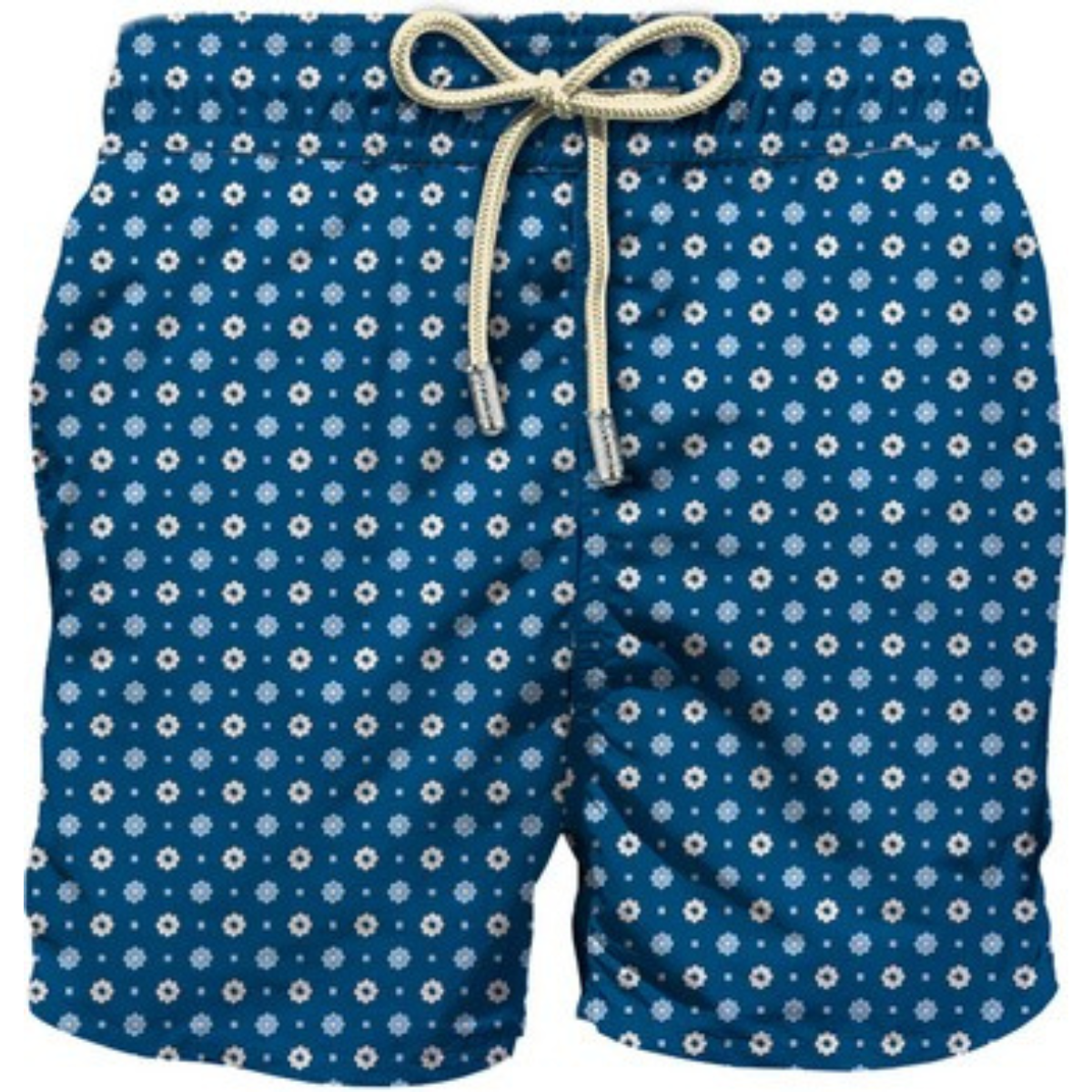 MC2 Saint Barth Costume a Pantaloncino Uomo Comfort con Stampa Floreale Blu