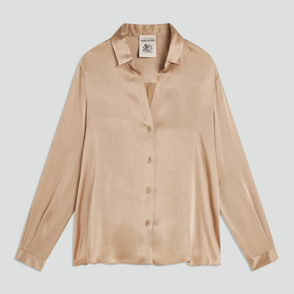 Semicouture Camicia in Rasetto Donna Ava Naturale