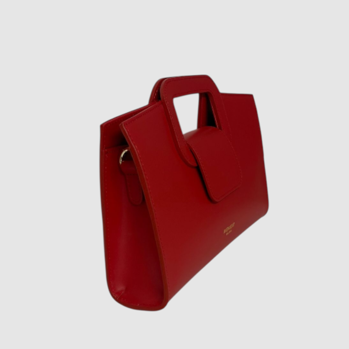 Avenue 67 Borsa Pochette in Pelle Square Rosso